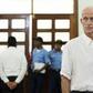 French alleged broker Alain Castany, accused of trying to fly dozens of suitcases packed with cocaine from the Dominican Republic to France, as the trial against him resumes, in Santo Domingo on June 5, 2015