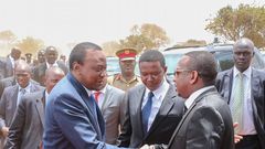 File Image of President Uhuru Kenyatta and Mike Sonko