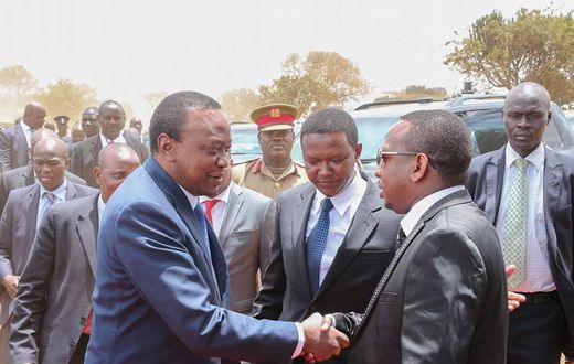 President Uhuru Kenyatta and Senator Mike Sonko