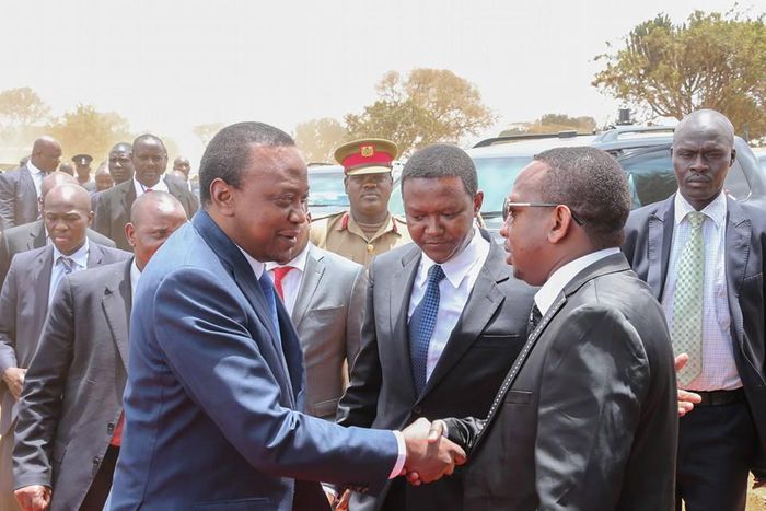 President Uhuru Kenyatta and senator Mike Sonko
