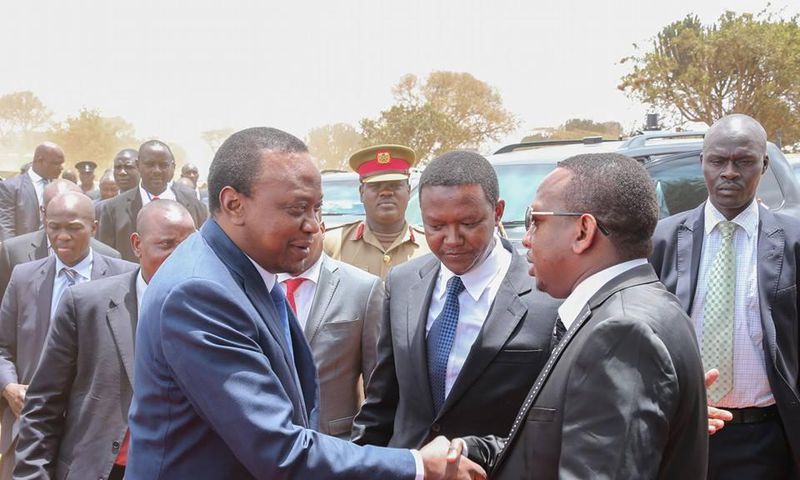 President Uhuru Kenyatta and senator Mike Sonko