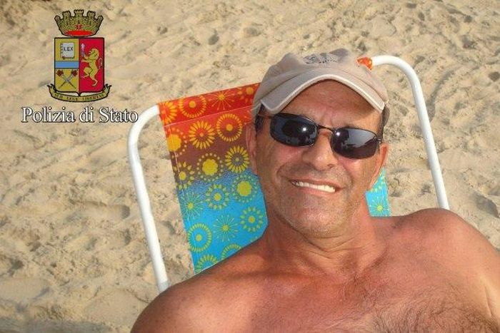 A picture released by the Italian police (Polizia di Stato) of fugitive mobster Giulio Perrone