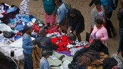 Hawkers displaying their goods on one of the streets in Nairobi