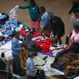 Hawkers displaying their goods on one of the streets in Nairobi