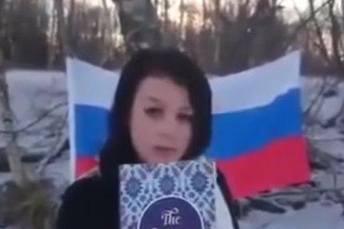 Slovak woman who urinated on the Quran.