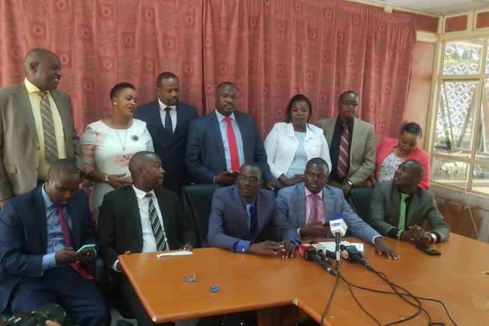 MPs allied to DP William Ruto hold presser over his alleged impeachment (Twitter)
