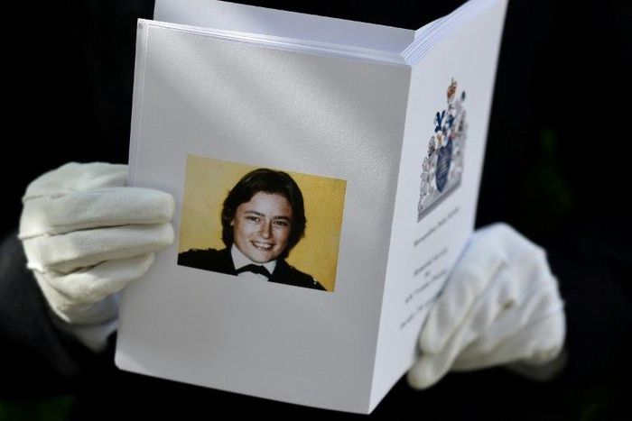 A policewoman holds an order of service ahead of a remembrance service to mark the 30th anniversary of the killing of British police officer Yvonne Fletcher (pictured) on April 17, 2014