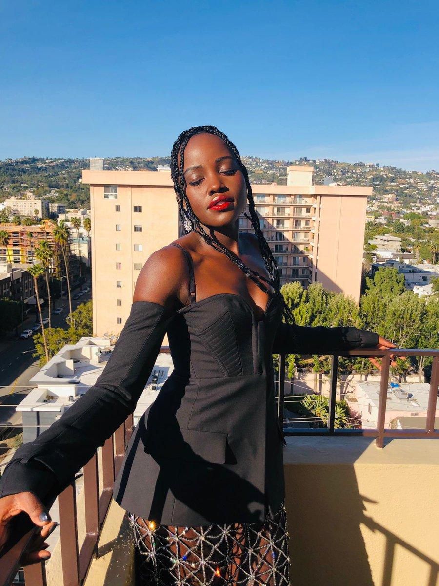 Lupita's look for the SAG Awards 2019 (Twitter @lupita_nyongo)