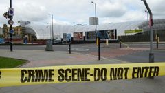 A police cordon surrounds Manchester Arena following a terror attack as a suicide bomber targetted fans leaving a pop concert by Ariana Grande