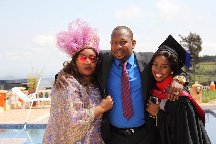 Sonko and his family during the Graduation party of his daughter