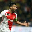 Monaco's forward Radamel Falcao celebrates after scoring a goal during the French League Cup football match against Nancy (ASNL) January 25, 2016