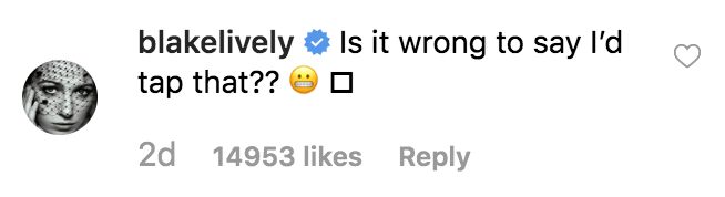 ryan reynolds blake lively instagram comment pikachu