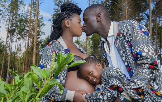 King Kaka and his Wife Nana Owiti who has clapped back at Critics over breast feeding