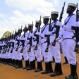 Kenya Navy officers during a past inspection parade