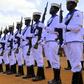 Kenya Navy officers during a past inspection parade