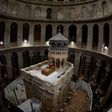The Edicule in Jerusalem's Church of the Holy Sepulchre, pictured on March 20, 2017 after its restoration