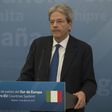 Italian Prime Minister Paolo Gentiloni speaks during a press conference on April 10, 2017 at the Palacio del Pardo, near the Spanish capital Madrid, following a summit of southern European Union countries