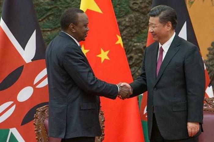 File image of President Kenyatta with Chinese leader Xi Jinping