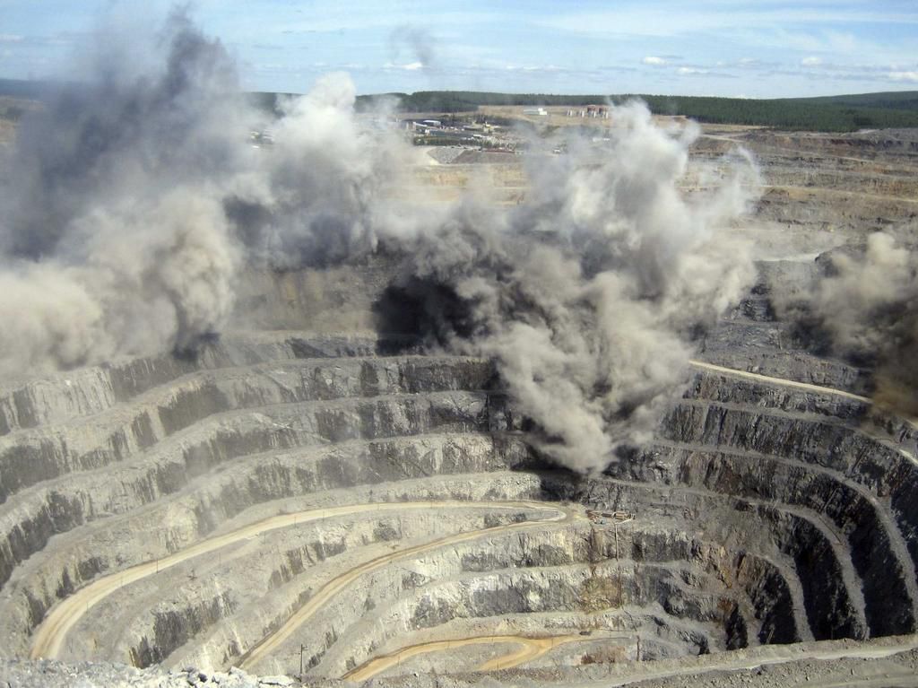 File image of explosives in use at a quarry