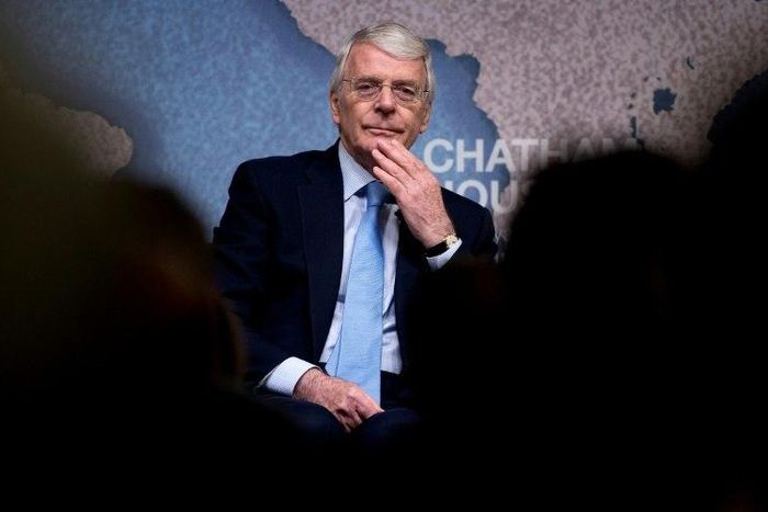 Former British Prime Minister John Major speaks about Britain and Europe's future at Chatham House in London on February 27, 2017