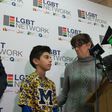 New York LGBT Network CEO David Kilmnick (L), looks on as Lauren Bocketti (R) and her transgender son Zach (C) speak at a press conference on February 23, 2017 in Woodbury, New York