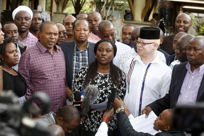 Mt Kenya leaders caucus during a past presser in Naivasha (The Standard)
