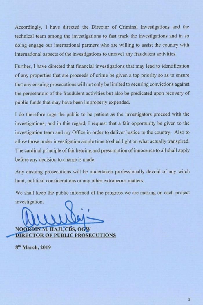 Statement from DPP Noordin Haji