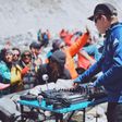 British DJ Paul Oakenfold plays a set to mountaineers and trekkers at Mount Everest base camp on April 11, 2017
