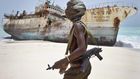 Somali pirate at shore.