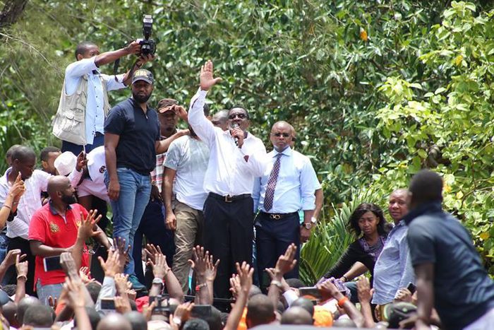 Mombasa Governor Hassan Joho and Senator James Orengo