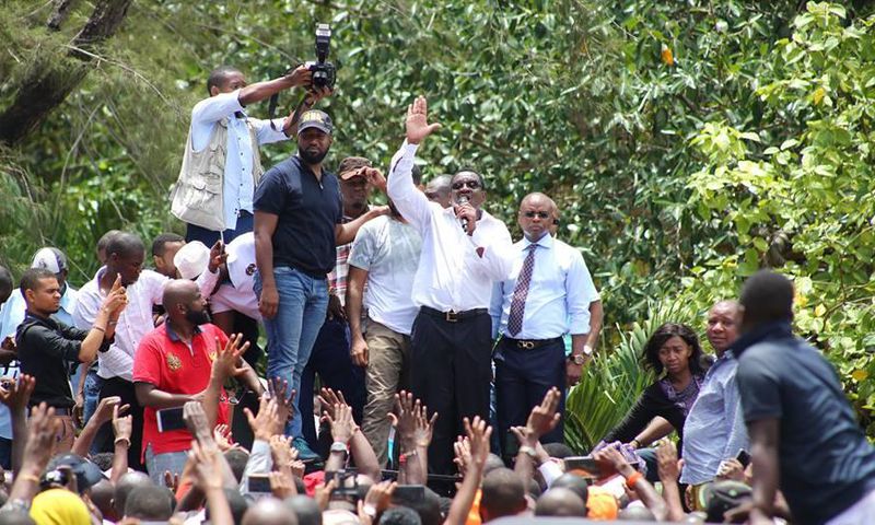 Mombasa Governor Hassan Joho and Senator James Orengo