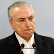 Brazilian President Michel Temer makes a statement at Planalto Palace in Brasilia, Brazil, on May 20, 2017