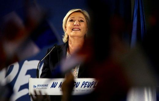 Marine Le Pen is neck-and-neck with centrist Emmanuel Macron in polls for the first round of the French election on April 23