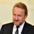 The Muslim Bosniak member of Bosnia and Herzegovina's tripartite presidency, Bakir Izetbegovic, listens to journalists' questions during a press conference, on February 23, 2017 in Sarajevo