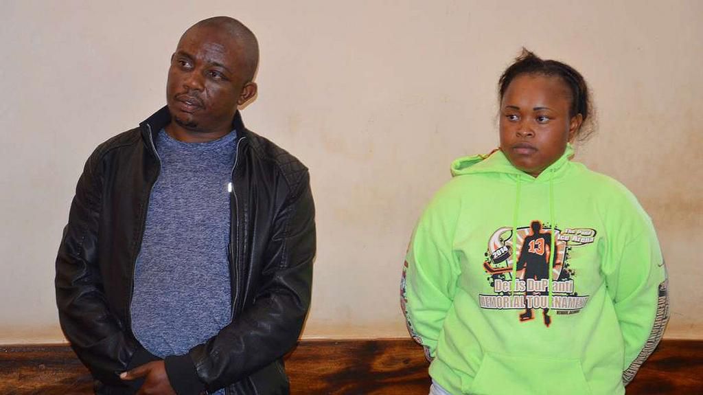 Mr Joseph Kori Karue and his mistress Judy Wangui Mungai at the Kiambu Law Courts