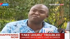 A screen grab of Joseph Waswa addressing the press from Lavington