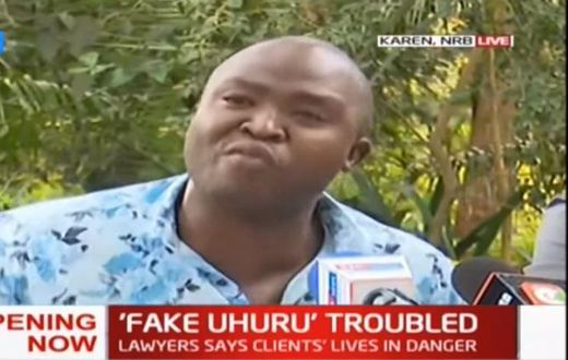 A screen grab of Joseph Waswa addressing the press from Lavington