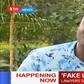 A screen grab of Joseph Waswa addressing the press from Lavington