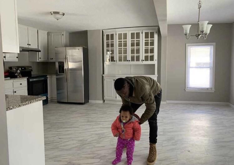 Jose Chameleone's wife in their new house in US
