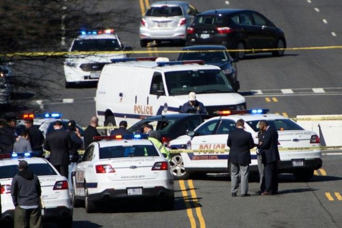 Police said an incident near the US Capitol in which a woman drove into a police cruiser appears unrelated to terrorism