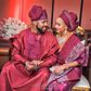 Banky W and Adesua Etomi rocking Burgundy as their families get formally introduced ahead of their wedding, May 6 2017