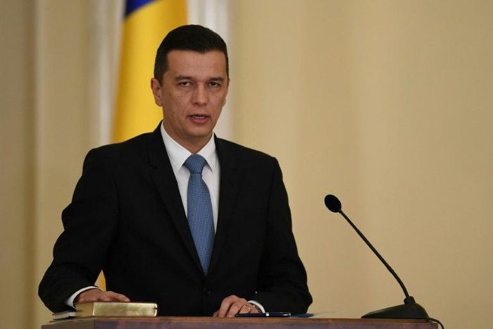 Romanian Prime Minister Sorin Grindeanu during the swearing in ceremony at the Cotroceni Palace, the Romanian Presidency headquarters, in Bucharest on January 4, 2017