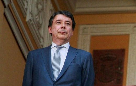 Ignacio Gonzalez, former president of the Madrid regional government, pictured in 2015, was arrested