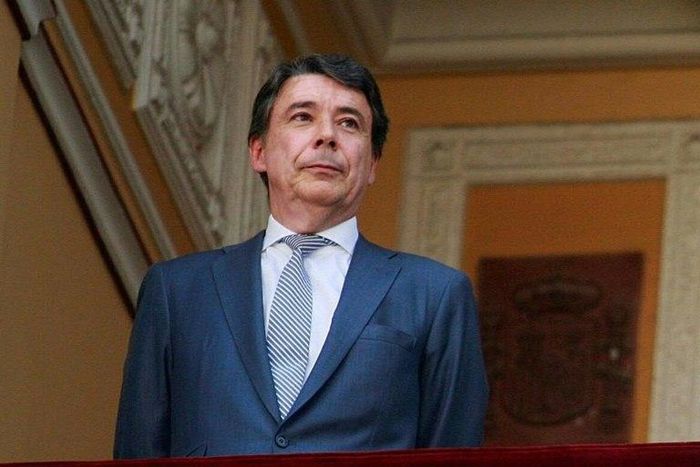 Ignacio Gonzalez, former president of the Madrid regional government, pictured in 2015, was arrested