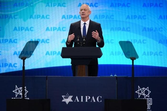 Israeli candidate Benny Gantz tells the US pro-Israel lobby AIPAC that he would not hesitate to use force on Iran