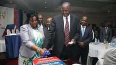 File image of former Kenyatta University VC Olive Mugenda and her husband Prof Abel Mugenda
