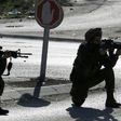 Israeli soldiers and Palestinian stone throwers clash east of Nablus, in the occupied West Bank