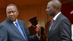 File image of DP William Ruto with President Uhuru Kenyatta