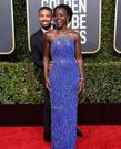 Lupita and Michael B Jordan at the Golden Globes (Instagram)