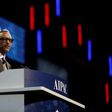 Rwandan president Paul Kagame speaks during the American Israel Public Affairs Committee policy conference in Washington